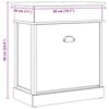 vidaXL Mueble zapatero de madera de Paulownia gris 50x28x58 cm