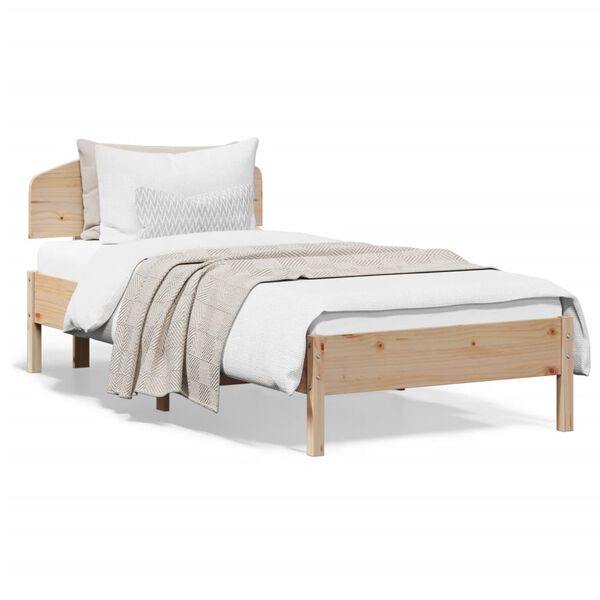 vidaXL Estructura de cama sin colch&oacute;n madera maciza de pino 90x200 cm