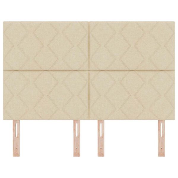 vidaXL Cabecero con cabecera Crema 160 cm Cuero sint&eacute;tico