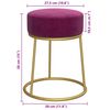 vidaXL Hocker redondo morado terciopelo