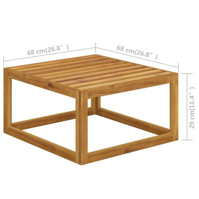 vidaXL Juego muebles de jardín y cojines 5 piezas madera maciza acacia