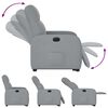 vidaXL Sill&oacute;n el&eacute;ctrico reclinable elevable de tela gris claro