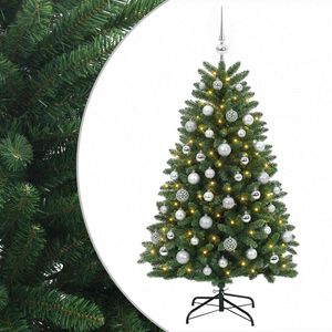 vidaXL &Aacute;rbol de Navidad artificial verde medio con bolas 150 cm