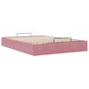 vidaXL Estructura cama otomana sin colch&oacute;n terciopelo rosa 140x200 cm
