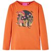 Camiseta infantil de manga larga naranja tostado 128