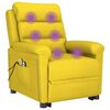 vidaXL Sill&oacute;n de masaje elevable de tela amarillo claro