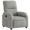 vidaXL Sill&oacute;n reclinable tela de microfibra gris claro