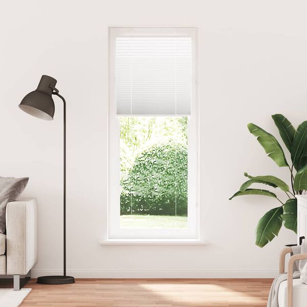 vidaXL Estor Plisado blanco 70x200 cm Tela Ancho 69,4 cm Poliéster