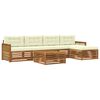 vidaXL Conjunto de sof&aacute;s de exterior 6 uds. Natural y Crema