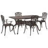 vidaXL Conjunto de Comedor de Jard&iacute;n 5 uds. Bronce Aluminio