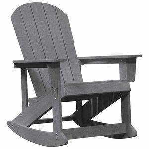 vidaXL Silla mecedora Adirondack Gris Claro 92 x 73.5 x 92 cm HDPE