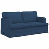 vidaXL Sof&aacute; 2 pcs Azul 162 x 80 x 85 cm tela