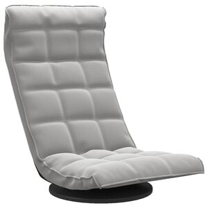 vidaXL Silla de suelo giratoria de terciopelo gris claro