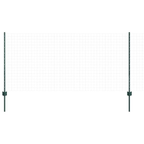 vidaXL Postes de cerca Manual 22 pcs Verde 140 cm Acero