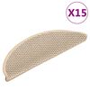 vidaXL Alfombrillas autoadhesivas sisal 15 uds bereber 56x17x3 cm