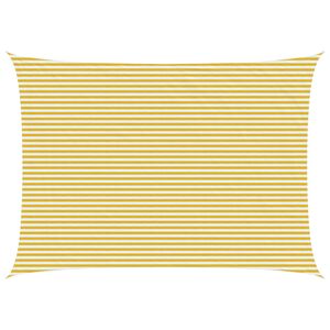 vidaXL Toldo Vela 5 x 8 m HDPE Rectangular Amarillo y blanco