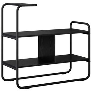 vidaXL Mesa Consola Roble Negro 80 x 35 x 75 cm Madera de ingenier&iacute;a