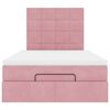 vidaXL Estructura cama otomana colchones terciopelo rosa 120x190 cm