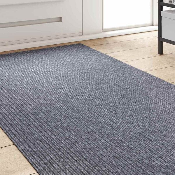 vidaXL Runner de Alfombra Gris Claro 80 x 250 cm tela