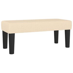 vidaXL Banco de tela color crema 70x30x30 cm