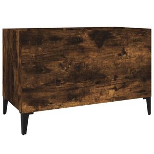 vidaXL Mueble discos madera contrachapada roble ahumado 74,5x38x48 cm