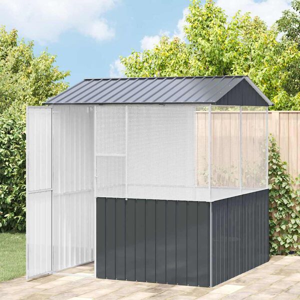 vidaXL Jaula para Aves Antracita 215 x 209 x 230 cm Acero galvanizado