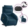 vidaXL Sill&oacute;n reclinable de masaje el&eacute;ctrico elevable terciopelo azul