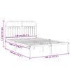 vidaXL Estructura cama sin colch&oacute;n con cabecero metal negro 140x190 cm