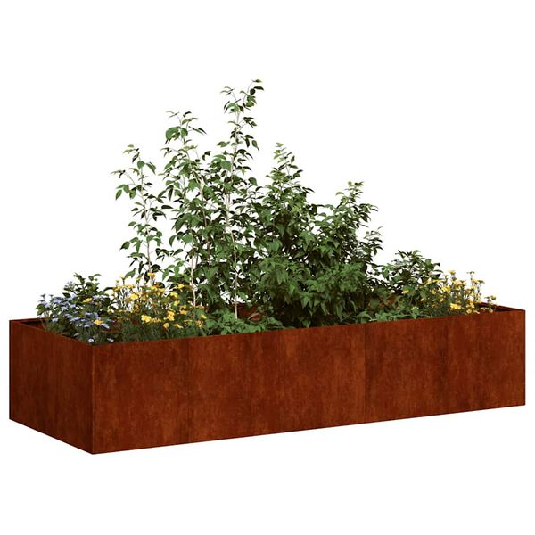 vidaXL Jardinera oxidada 200x80x40 cm acero corten