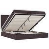 vidaXL Estructura cama otomana colchones tela marr&oacute;n oscuro 200x200cm