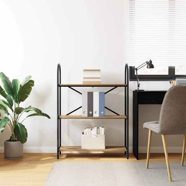 vidaXL Estante de libros Roble artesanal 80 x 30 x 109 cm