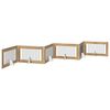 vidaXL Puerta para perros plegable con soportes 6 uds. Roble artisan