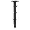 vidaXL Clavos de Pl&aacute;stico 100 pcs Negro &Oslash;3 x 11 cm Pl&aacute;stico