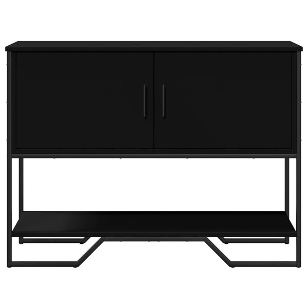 vidaXL Mesa consola madera de ingenier&iacute;a negra 100x35x74,5 cm