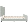 vidaXL Cama tipo Box Spring Gris claro 200 x 200 cm Terciopelo