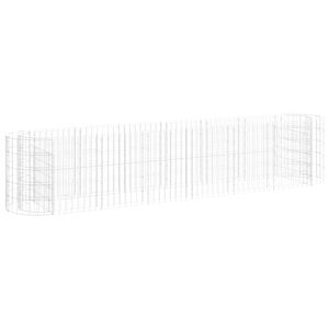 vidaXL Arriate de gaviones de hierro galvanizado 260x50x50 cm