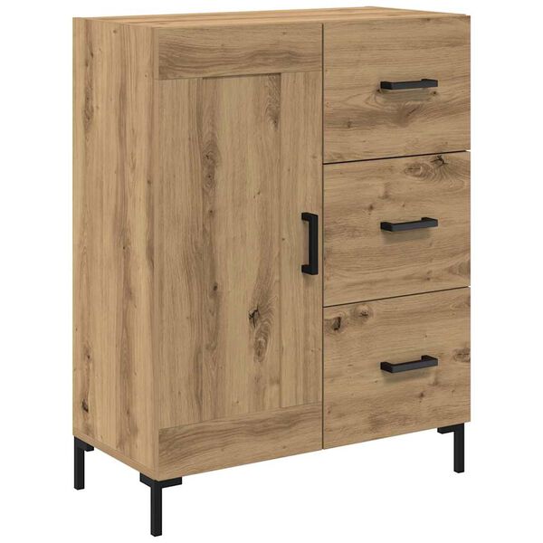 vidaXL Vitrina Roble artisan 69.5 x 34 x 90 cm Madera contrachapada