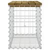 vidaXL Banco jardín diseño gavión madera pino impregnada 63x31,5x42 cm