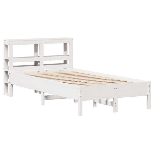 vidaXL Estructura de cama sin colch&oacute;n madera de pino blanca 90x200 cm