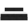 vidaXL Estructura de cama otomana con colchones tela negra 180x200cm