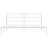 vidaXL Estructura cama sin colch&oacute;n con cabecero metal blanco 200x200cm