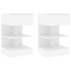 vidaXL Mesitas de noche 2 uds madera contrachapada blanco 40x35x65 cm