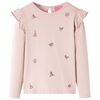 vidaXL Camiseta infantil de manga larga rosa 116