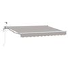 vidaXL Toldo Retr&aacute;ctil El&eacute;ctrico Gris claro y blanco. 3,5 x 2,5 m