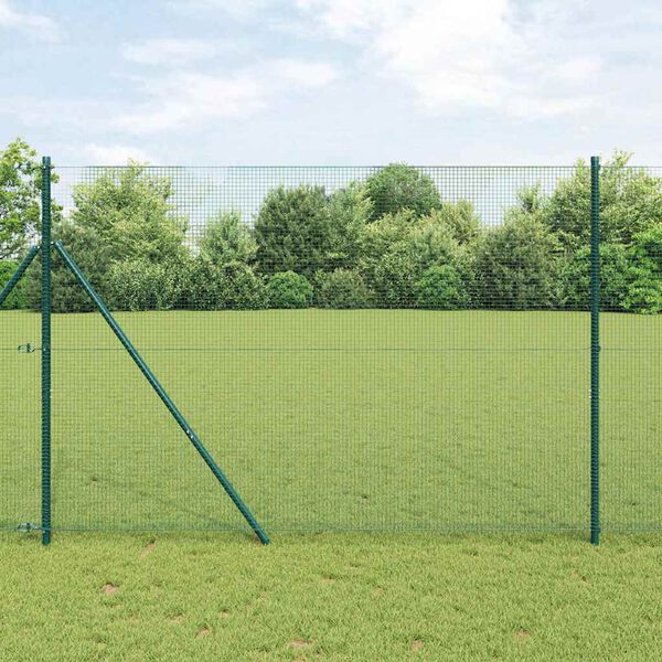 vidaXL Poste de Valla Verde 50 x 1,5 m (malla de 16 x 16 mm)