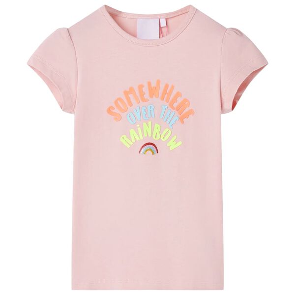 Camiseta infantil rosa claro 140