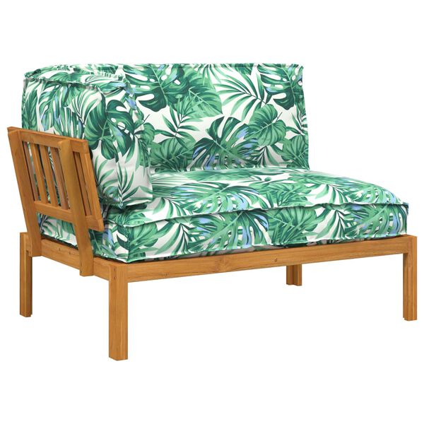 vidaXL Juego de Sof&aacute; con coj&iacute;n Hoja Patr&oacute;n de hoja 133 x 92 x 69 cm