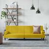 vidaXL Sof&aacute; cama con reposabrazos terciopelo amarillo