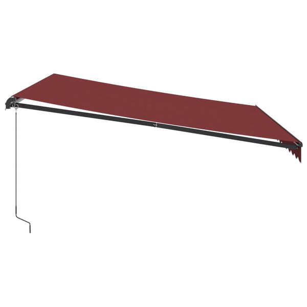 vidaXL Toldo retr&aacute;ctil manual color burdeos 400x350 cm