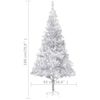 vidaXL &Aacute;rbol de Navidad preiluminado con luces y bolas plateado 180 cm